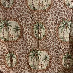 Vintage Animal print Linenweave cotton fabric
